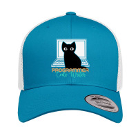 Funny Cat Programmer Code Writer Programming Codin Retro Trucker Cap | Artistshot