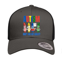 Autism, Don't Dis My Ability, Cute Crayon Cartoon Graphic Retro Trucker Cap | Artistshot