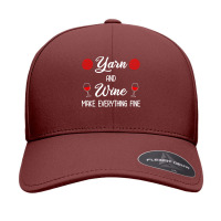 Yarn Lover T  Shirt Yarn And Wine Make Everything Fine T  Shirt Seamless Cap | Artistshot