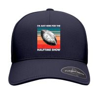 Football Im Just Here For The Halftime Show Football Player Seamless Cap | Artistshot