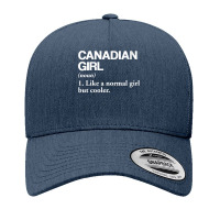 Womens Canadian Girl Definition Canada Flag Country Language V Neck T Yupoong Trucker Cap | Artistshot