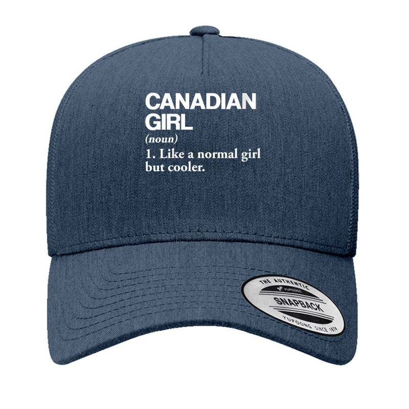 Womens Canadian Girl Definition Canada Flag Country Language V Neck T Yupoong Trucker Cap by Smykowskicalob1991 | Artistshot