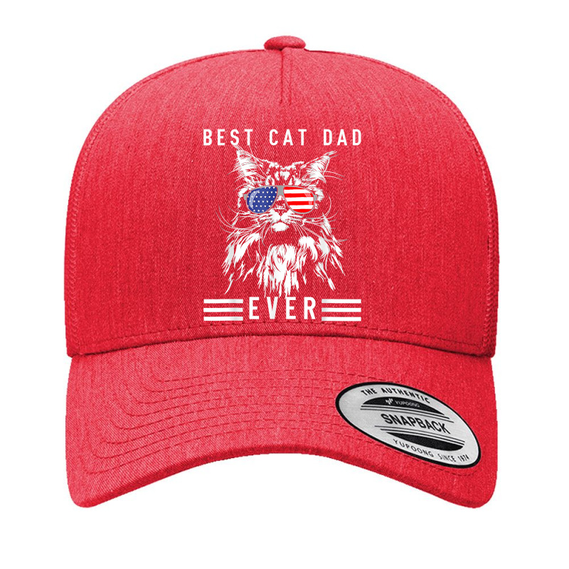 Funny Maine Coon Cat Best Cat Dad Ever Funny Cat Maine Coon T Shirt Yupoong Trucker Cap by belenfinl | Artistshot