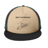 Beat Happening Rocket In Black Foam Snapback Hat | Artistshot