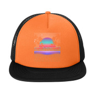 Synthwave T  Shirt Fascinating Dusk Retrowave T  Shirt Foam Snapback Hat | Artistshot