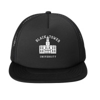 Black Tower University Foam Snapback Hat | Artistshot