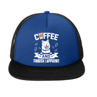 Dog Lover Gifts T  Shirt Coffee And Finnish Lapphund Dog Design For Do Foam Snapback Hat | Artistshot