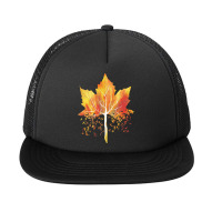 Autumn T  Shirt Leaf Autumn Tree Orange Fall Leaves Lover Season T  Sh Foam Snapback Hat | Artistshot