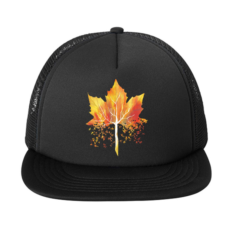 Autumn T  Shirt Leaf Autumn Tree Orange Fall Leaves Lover Season T  Sh Foam Snapback hat by sglover982 | Artistshot