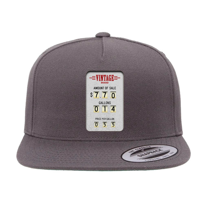 Vintage Gas Pump   Gasoline Pump 5 Panel Snapback Cap | Artistshot