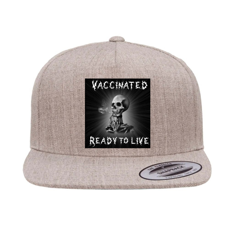 Vaccinated 5 panel snapback cap by trexsapiensord | Artistshot