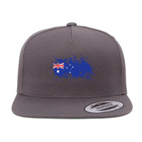 Australia Ink Flag Vectors 5 Panel Snapback Cap | Artistshot