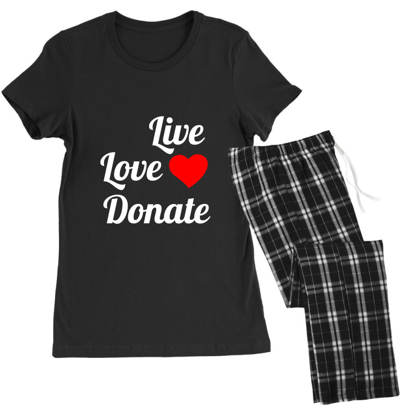 Live Love Donate White Women's Pajamas Set by Perfect Designers | Artistshot