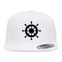 Ship Wheel 1 On Pirate 5 Panel Snapback Cap | Artistshot