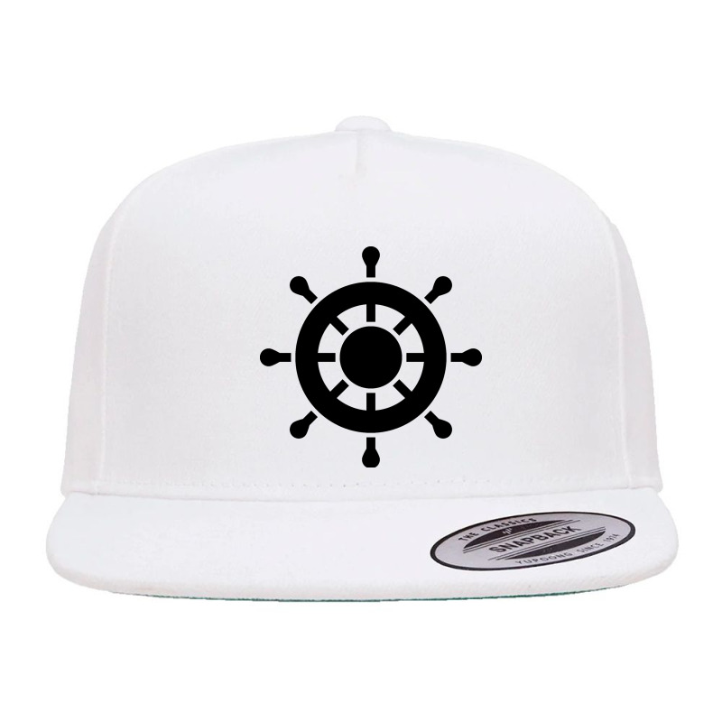 Ship Wheel 1 On Pirate 5 Panel Snapback Cap | Artistshot