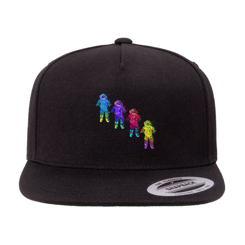 Four Positive Astronauts 5 Panel Snapback Cap | Artistshot