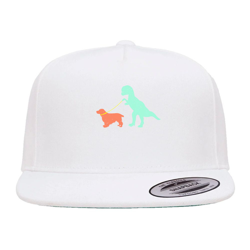 Cocker Spaniel T  Shirtfunny Cocker Spaniel Dinosaur Cute Cocker Spani 5 panel snapback cap by slueilwitz869 | Artistshot