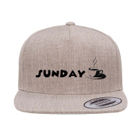 Sunday Text 5 Panel Snapback Cap | Artistshot