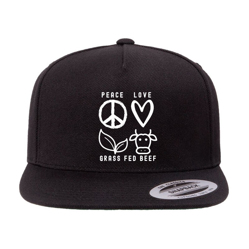 Biohacking Grass Fed Beef 5 Panel Snapback Cap | Artistshot