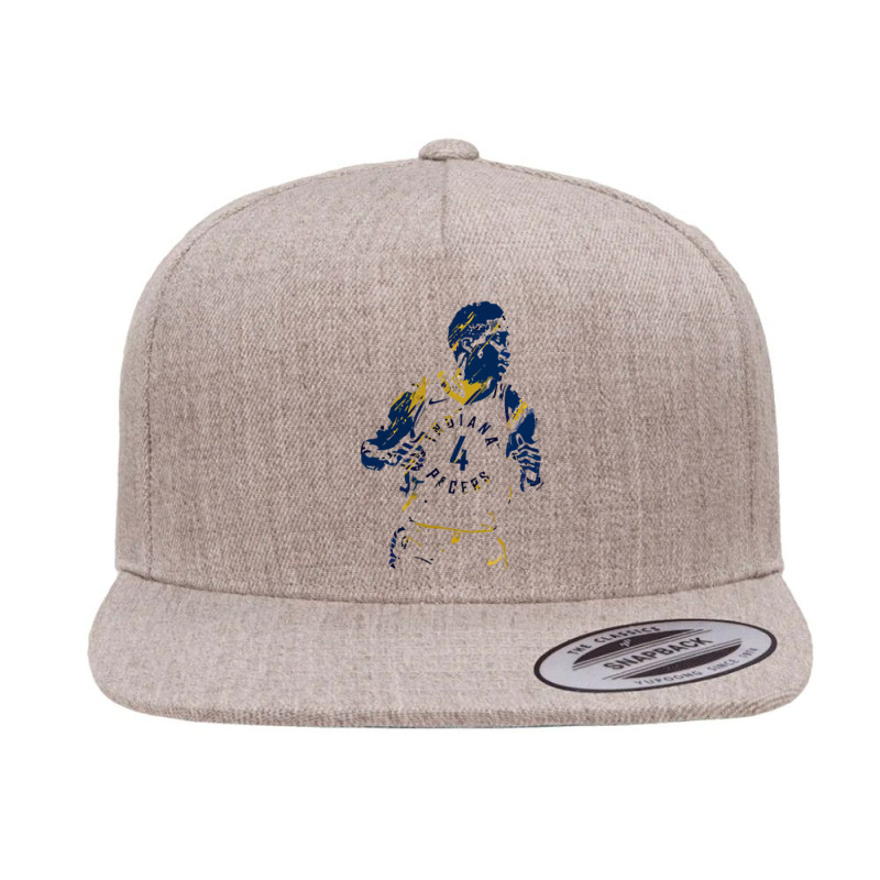 Pacers Watercolor 5 Panel Snapback Cap | Artistshot