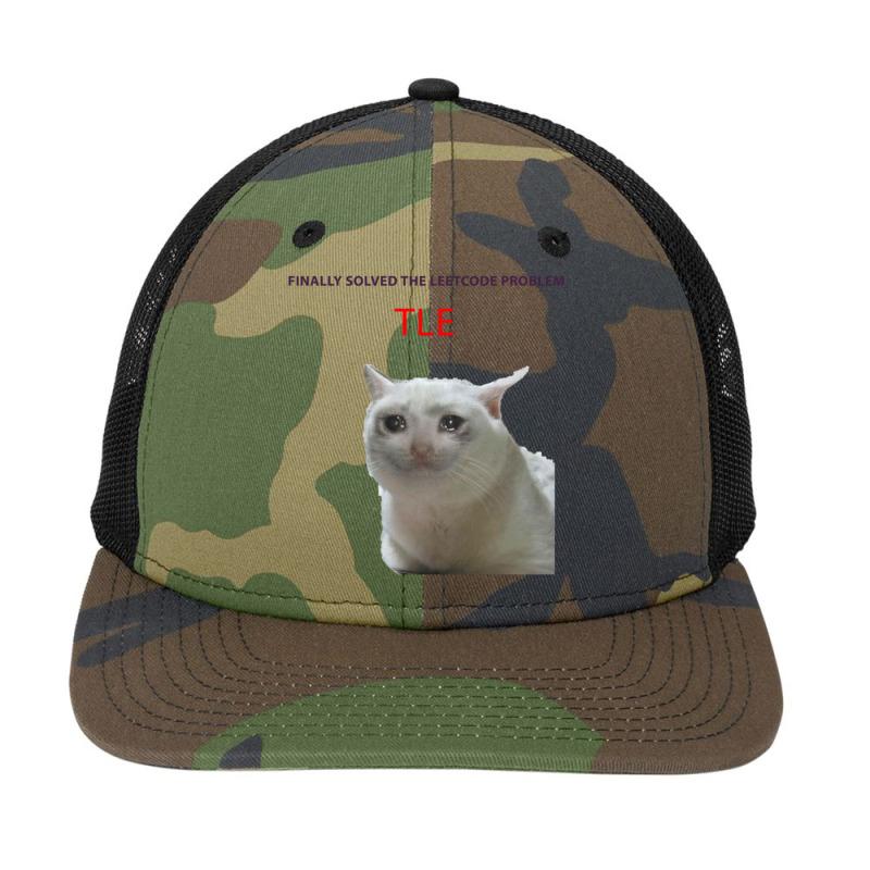 Leetcode Problem Crying Cat Meme Snapback Trucker Cap | Artistshot