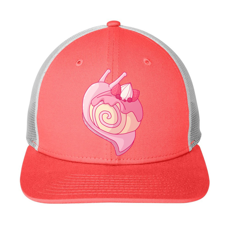 Strawberry Roll Cake Snail Snapback Trucker Cap by cm-arts | Artistshot