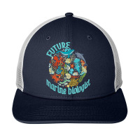 Future Marine Biologist Ocean Life Drawing Whale Octopus Snapback Trucker Cap | Artistshot