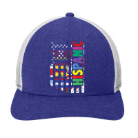 Usa And Latin American Countries Flag Hispanic Heritage T Shirt Snapback Trucker Cap | Artistshot