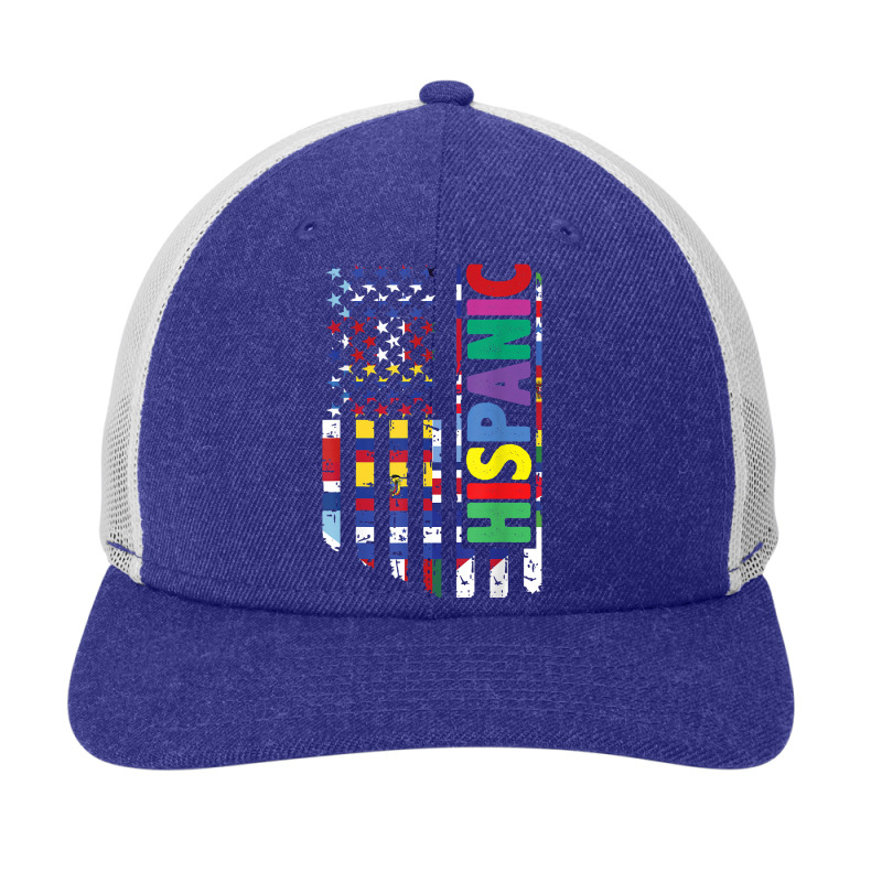 Usa And Latin American Countries Flag Hispanic Heritage T Shirt Snapback Trucker Cap by cm-arts | Artistshot