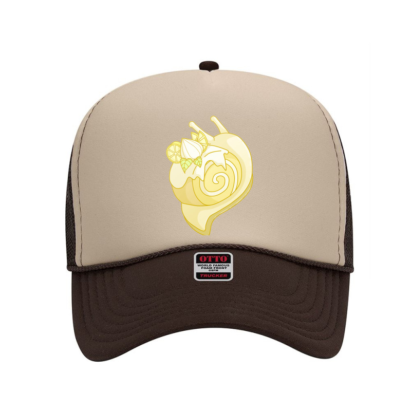 Lemon Roll Cake Snail Foam Trucker Hat by cm-arts | Artistshot