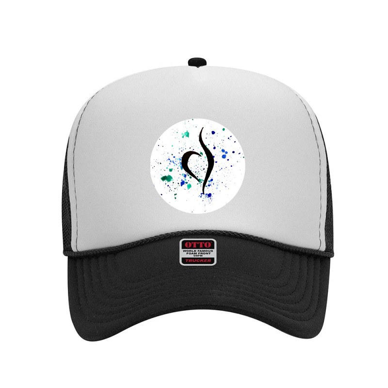 Watercolor Splatter Neda Symbol Foam Trucker Hat by cm-arts | Artistshot