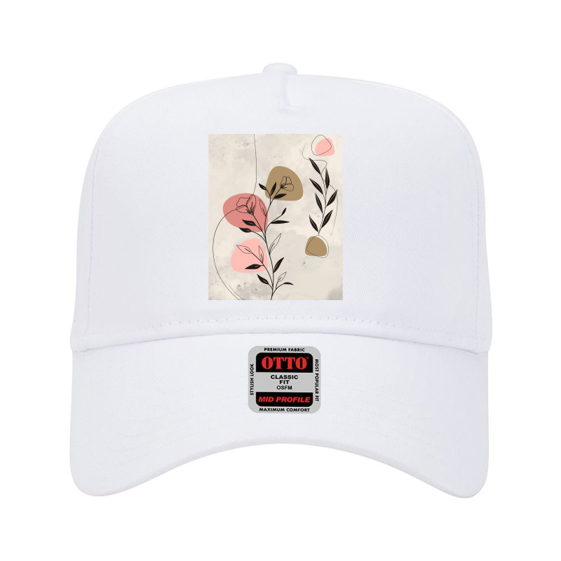 Minimal Nature Line Art  Abstract Flowers Graphic Adjustable Baseball Cap by cm-arts | Artistshot