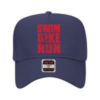 Swim Bike Run, Triathlon Adjustable Baseball Cap | Artistshot