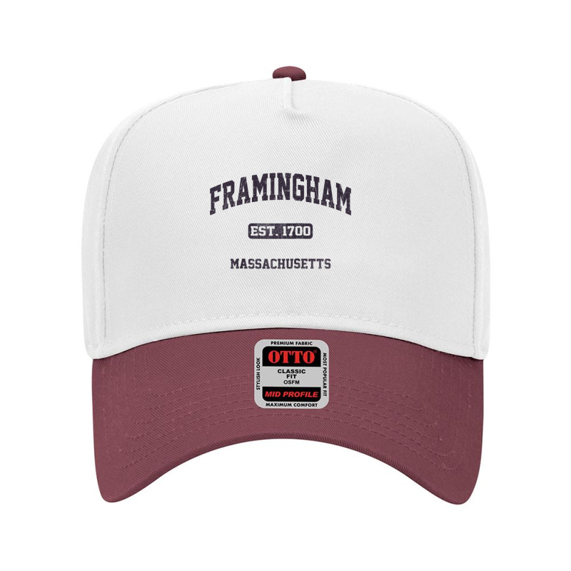 Framingham Massachusetts Ma Vintage State Athletic Style Raglan Baseba Adjustable Baseball Cap by cm-arts | Artistshot