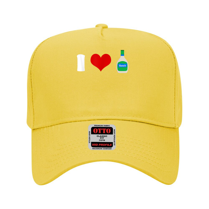 I Love Ranch Dressing Foodie Condiments Dipping Sauce Adjustable Baseball Cap | Artistshot