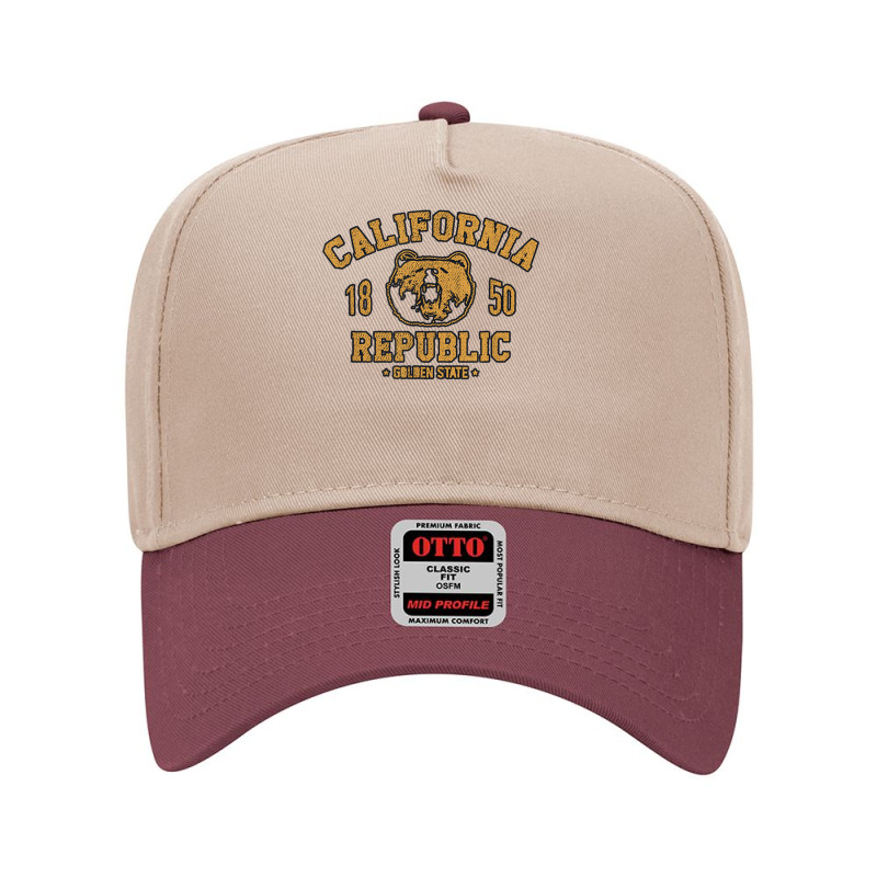 California Republic Bear Cali State West Central Coast Adjustable Baseball Cap by JusticePeck | Artistshot