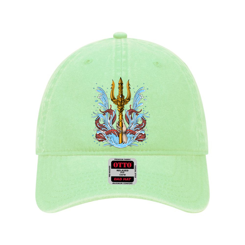 Poseidon Trident, Poseidon Trident Painting, Poseidon Trident Vintage, Dyed Cap | Artistshot