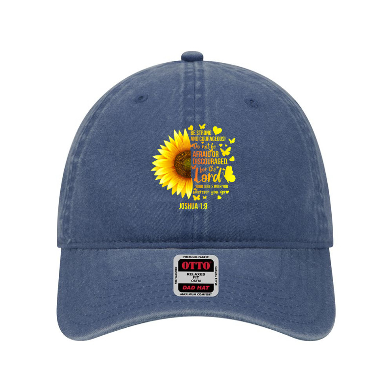 Christian Sunflower Joshua 19 Bible Verse, Girls Pretty Dyed Cap | Artistshot