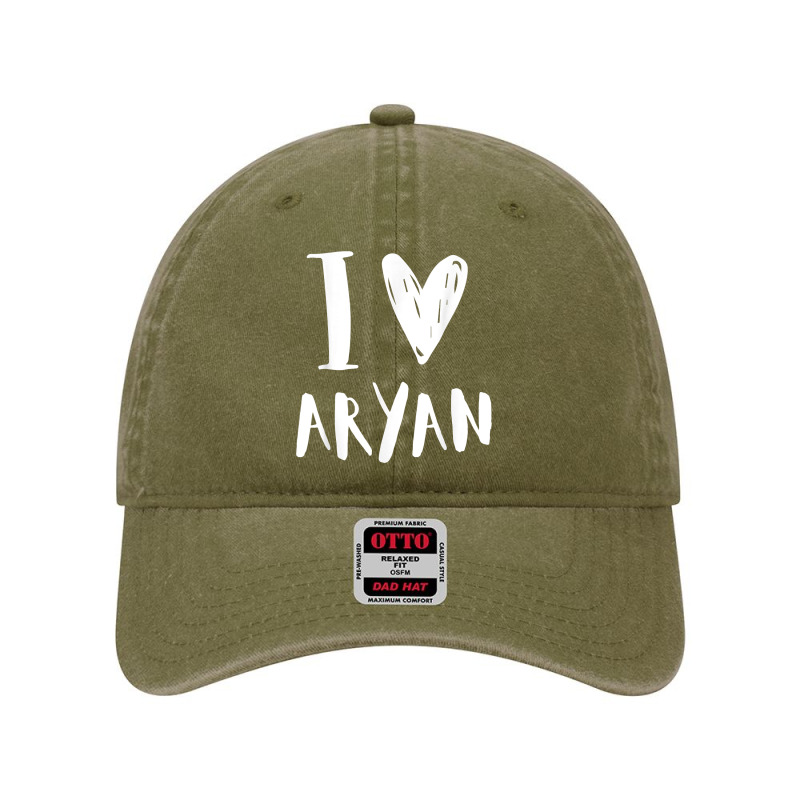 I Love Aryan Boyfriend Funny And Cute Birthday Family T Shirt Dyed Cap by cm-arts | Artistshot