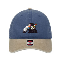 Banksy Dj Monkey Thinker Dyed Cap | Artistshot