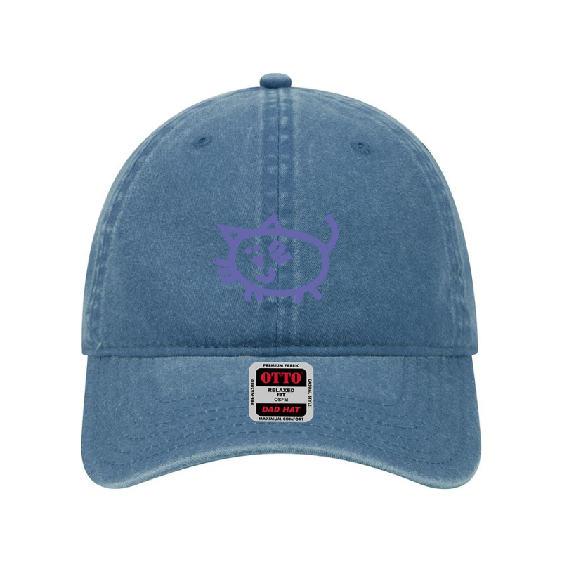 Very Peri Periwinkle Blue Line Kitty Cat Dyed Cap | Artistshot