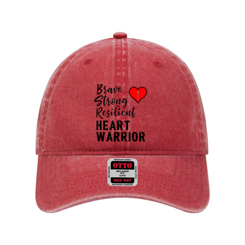 Heart Warrior Chd Awareness Brave Strong Resilien Dyed Cap | Artistshot