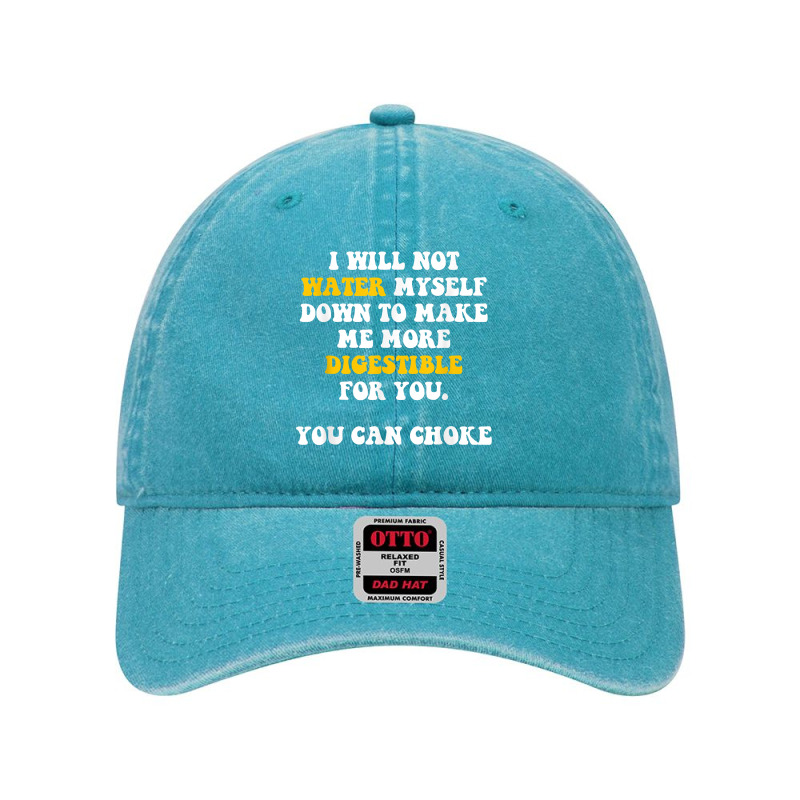 I Will Not Water Myself Down To Make Me More Digestible T Shirt Dyed Cap by cm-arts | Artistshot