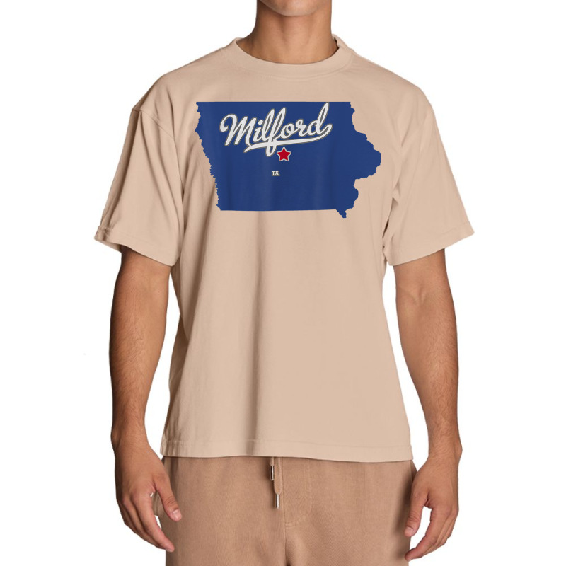 Milford Iowa Story County Ia Map T Shirt Urban Heavy T-shirt by maryannmjra8 | Artistshot