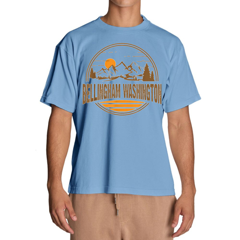 Vintage Bellingham Washington Mountain Print Urban Heavy T-shirt | Artistshot