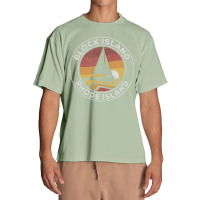 Block Island Rhode Island Vintage Sailboat 70s Retro Sunset Urban Heavy T-shirt | Artistshot