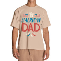 All American Dad 4th Of July Boys Men Usa Flag Urban Heavy T-shirt | Artistshot