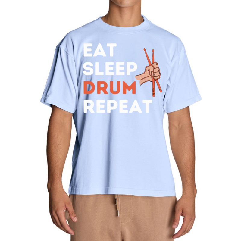 Eat Sleep Drum Repeat Drummer Music Classic  Aesthetic Urban Heavy T-shirt | Artistshot