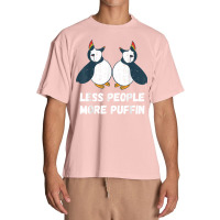 Puffin Less People More Puffin Bird Lover Seabird Lover T Shirt Urban Heavy T-shirt | Artistshot