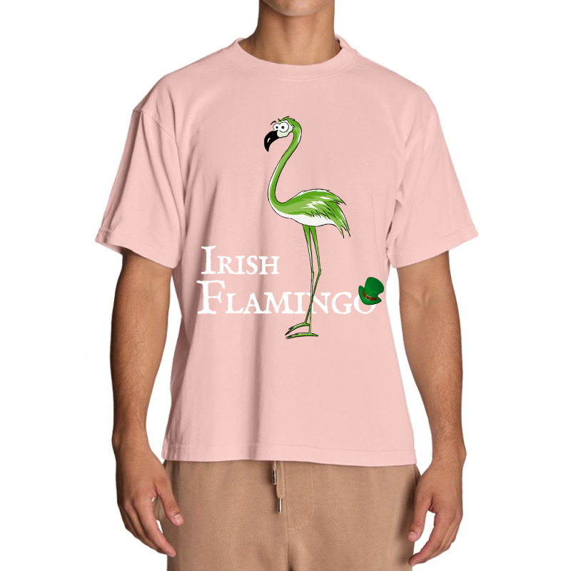 Funky Irish Flamingo Green Bird St Pattys Day Urban Heavy T-shirt by ScottArtist | Artistshot